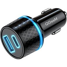 USB カーチャージャー,QGeeM type c PDシガーソケット